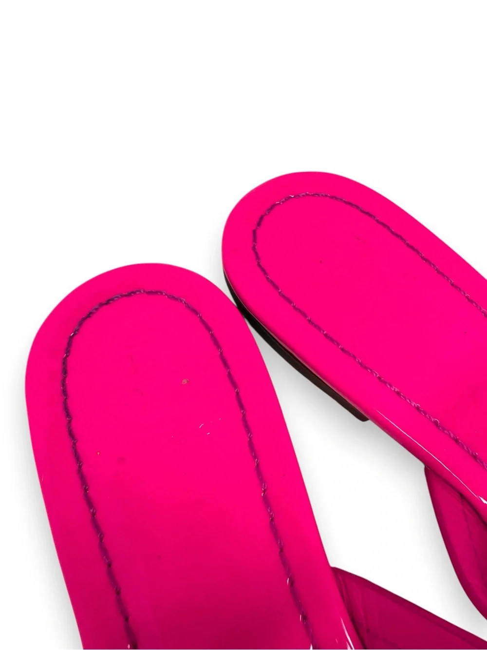 Tory Burch Patent Leather Miller Sandal Fluorescent Neon Fuchsia 6 Women’s